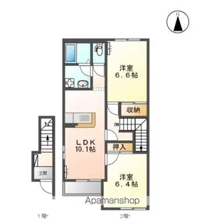 ウィングガーデンしらとり【2階】の間取り
