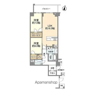 ブランズ渋谷常盤松【1階】の間取り