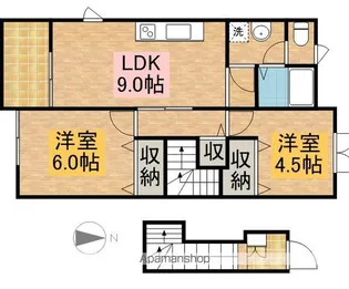 ベルクラフィネ【2階】の間取り