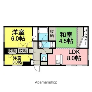 サーティ福弥【210号室】の間取り