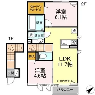 プチフルール【2階】の間取り