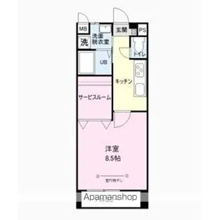 プランドールA【205号室】の間取り
