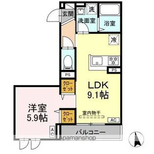 セレスティア東向島【2階】の間取り