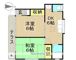 ゴールデンハイツB【1階】の間取り