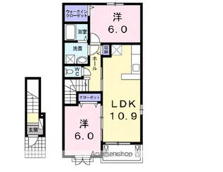 アイレジデンス Ⅰ番館【2階】の間取り