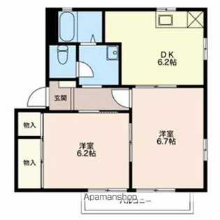 エクセルⅡ【201号室】の間取り