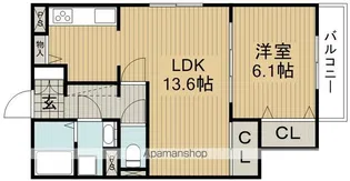 グレースヒルズ刀根山【1階】の間取り