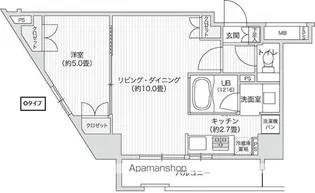 レジディア笹塚Ⅱ【4階】の間取り