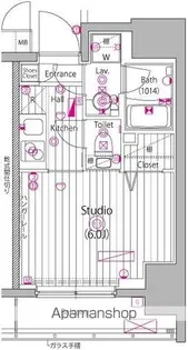 ガーラ・グランディ池袋Ⅱ【13F11号室】の間取り