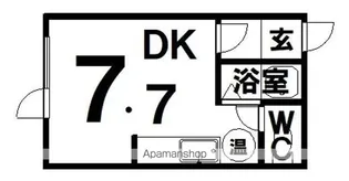 ハウスドルフィン【105号室】の間取り