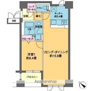 カスタリア茅場町【6階】の間取り