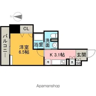 アルフォート天神【8階】の間取り