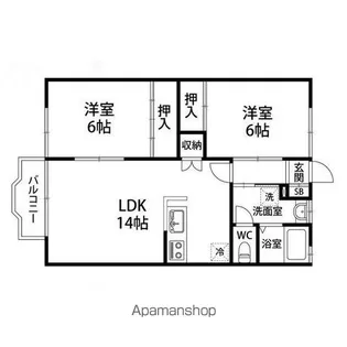 コーポトマト3【203号室】の間取り