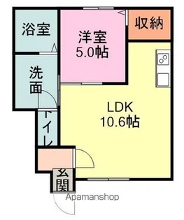 広島県福山市南松永町3丁目【アパート】の間取り