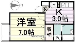 グランドゥール多賀城【106号室】の間取り