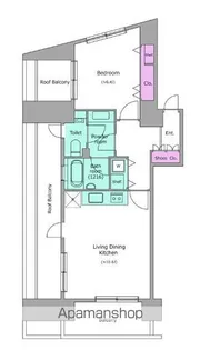 アーバンパーク麻布十番【9階】の間取り