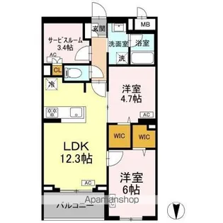 ロイジェント上板橋【202号室】の間取り
