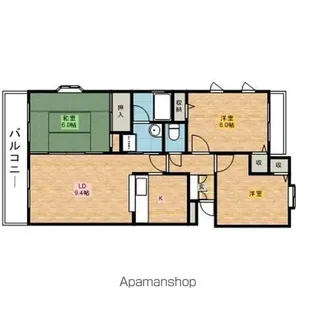 センチュリームラマツⅠ【405号室】の間取り