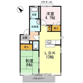 メゾンエムロード E棟【2階】の間取り