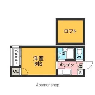 プランドール吉塚【102号室】の間取り