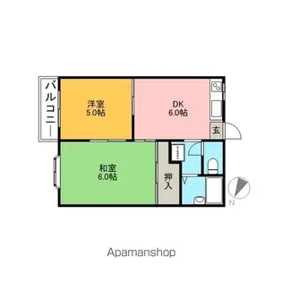 メゾンテレサ【2階】の間取り