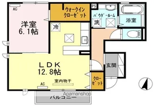 サニーハウスK【1階】の間取り