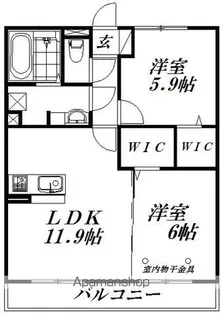 ロゼッタ初生【3階】の間取り