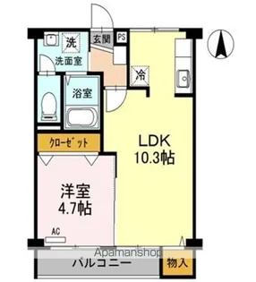 松原マンション【3階】の間取り