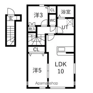 LOU LOU B【2階】の間取り