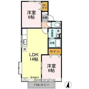 セジュール浅田【2階】の間取り