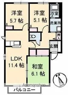 ラフォーレA・B・C・D棟【1階】の間取り