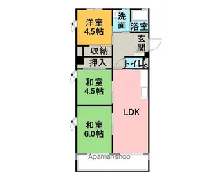 イーストタウン【501号室】の間取り