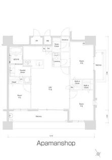 エンクレスト博多EXCEED【11階】の間取り