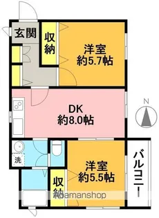 東京都杉並区永福2丁目【マンション】の間取り