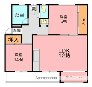 辻堂団地3ー5【5階】の間取り