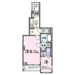 グラシアス 南アルプス【1階】の間取り
