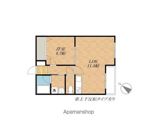 グロワール【105号室】の間取り