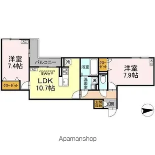 オルテンシア【2階】の間取り