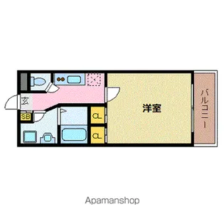 サヴォイテンジンクォーター【507号室】の間取り