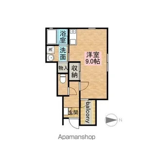 ボヌール【102号室】の間取り
