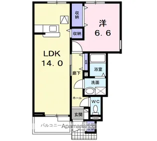 カルフールオリゾンA【1階】の間取り
