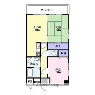 リバーサイド白鷺【305号室】の間取り