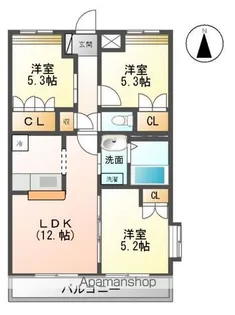 PRENDRE TH【3階】の間取り