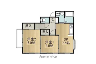 後町下金子荘(3−6)【106号室】の間取り