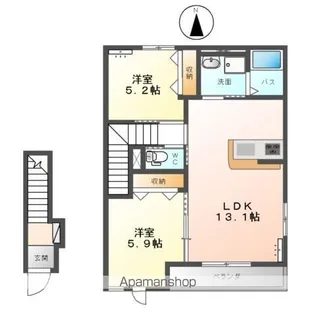 ラポール【2階】の間取り
