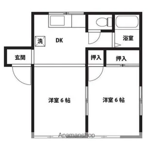 リシェス南栗原【1階】の間取り