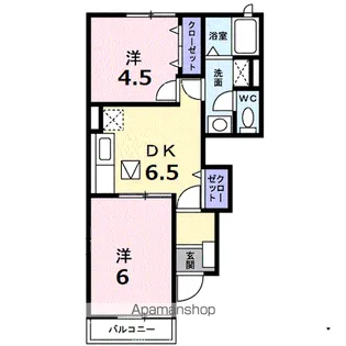 ルーチェ・デル・ソーレA【1階】の間取り
