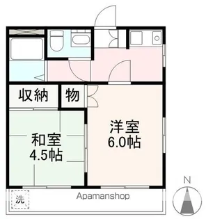 オーレックス扇町【205号室】の間取り
