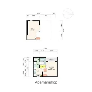 1Kの間取り画像