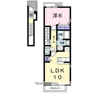 ノーリーズン【2階】の間取り
